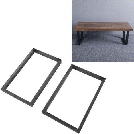 Patas de repuesto de metal para mesa (paquete de 2), tubo cuadrado de hierro resistente para escritorios, bancos de trabajo y muebles de bricolaje.
