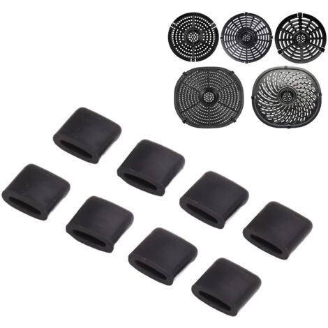 Patas de silicona para parrillas de freidora [8 piezas] – Antideslizantes y protectoras, resistentes al calor hasta 250 °C, silicona apta para uso alimentario