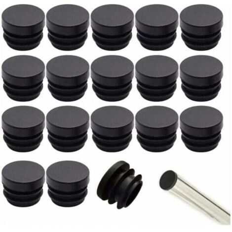 Patas de silla de 16 mm, juego de 32 piezas, patas redondas de plástico, patas de tubo, tapas y protectores.