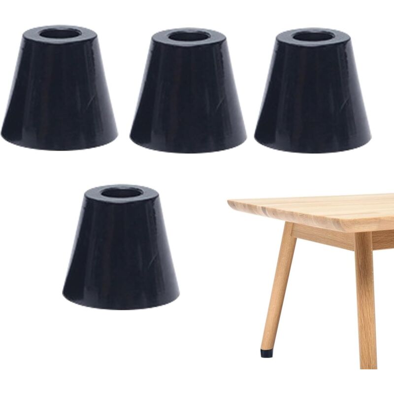 Patas de silla de goma atornillables, protectores de goma (4 piezas). Patas de muebles de goma antideslizantes, protectores de goma suaves (tornillos