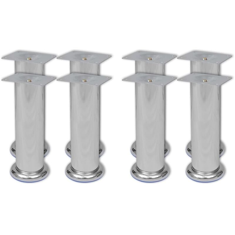 

Patas de sofá 8 unidades redondas cromadas 180 mm - Plateado