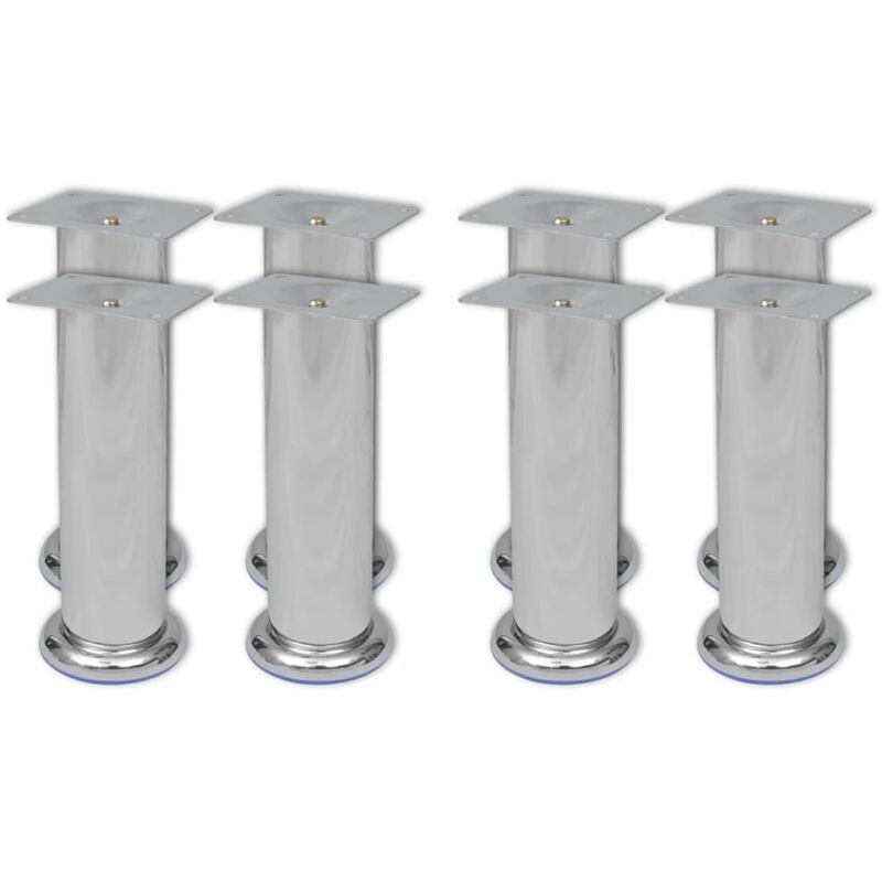 

Patas de sofa 8 unidades redondas cromadas 180 mm