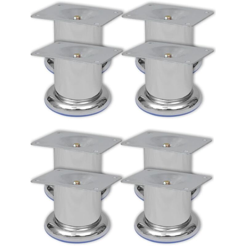 

Patas de sofá 8 unidades redondas cromadas 60 mm