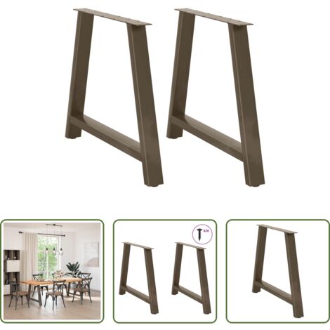 Patas en forma de A -  Patas para mesa de comedor en forma de A (2 unidades, 100 x 72-73 cm, acero)