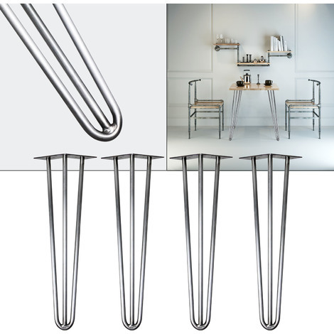 Patas horquilla mesa set4 acero 20cm Hairpin Legs dise/ño industrial retro vintage bricolaje muebles