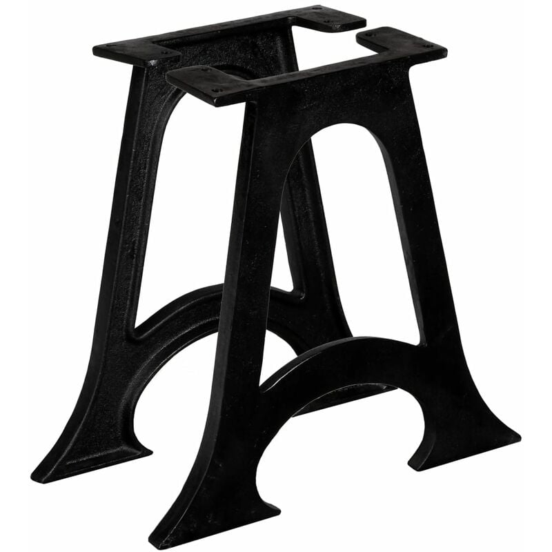 

Patas mesa de comedor en A hierro fundido base arqueada 2 uds - Negro