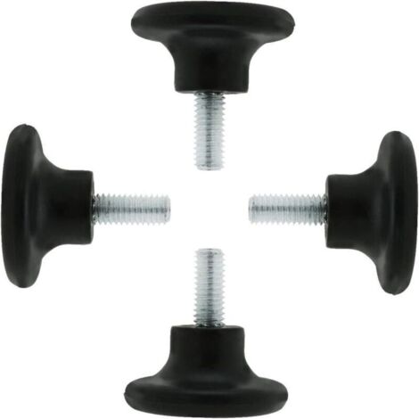 Patas niveladoras ajustables para muebles – 4 piezas, metal, M8 × 15 × 27 mm, antideslizantes y estabilizadoras