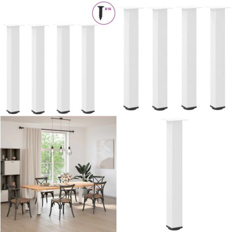 Patas para consola (4 unidades), color blanco, 72-74 cm, acero - Soporte para mesa - Niveladores para mesa