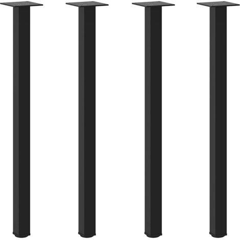 Patas para consola (4 unidades), color negro, 72-74 cm, acero vidaXL