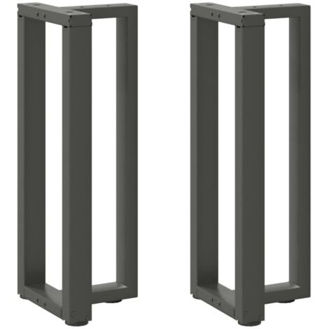 Patas para consola en forma de T (2 unidades), antracita, 38 x 25 x (72-73) cm, acero
