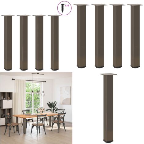 Patas para mesa consola 4 unidades acero natural 72-74 cm Acero - Patas para mesa - Soporte para mesa