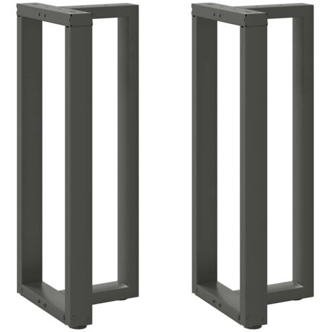 Patas para mesa de bar en forma de T (2 unidades), antracita, 40 x 35 x (100-101) cm, acero vidaXL