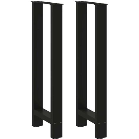 Patas para mesa de bar negras (2 unidades, 50 x 100-101 cm, acero)