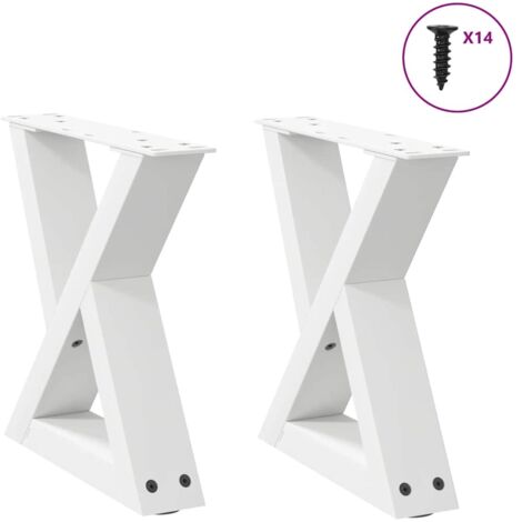 Patas para mesa de centro (2 unidades), color , 40 x (30-31,3) cm, acero