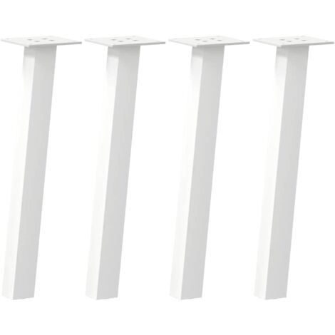 Patas para mesa de centro (4 unidades), color blanco, 42 cm, acero vidaXL