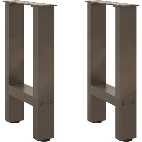Patas para mesa de centro de acero natural (2 unidades, 28 x 42-43 cm)