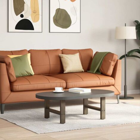 Patas para mesa de centro de acero natural (2 unidades, 50 x 30-31 cm)