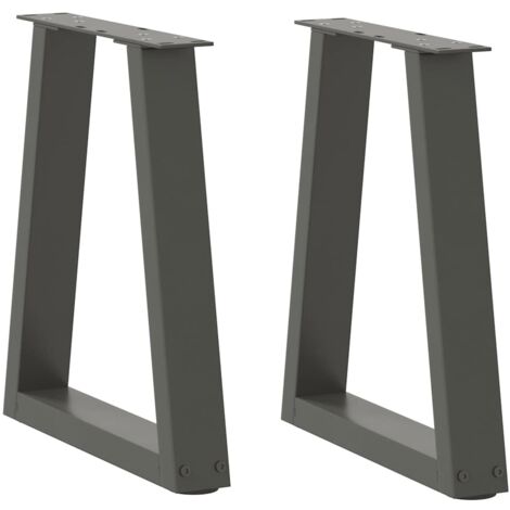 Patas para mesa de centro en forma de V (2 unidades), antracita, 28 x (42-43,3) cm, acero vidaXL