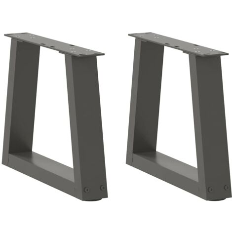 Patas para mesa de centro en forma de V (2 unidades), antracita, 40 x (30-31,3) cm, acero