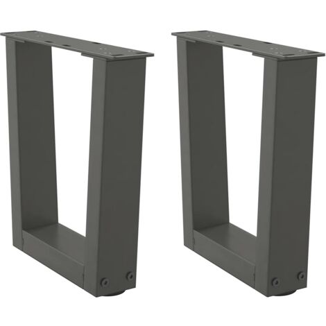 Patas para mesa de centro en forma de V (2 unidades), antracita, 40 x (30-31,3) cm, acero vidaXL
