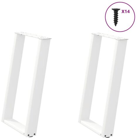 Patas para mesa de comedor en forma de U (2 unidades), color , 60 x (72-73) cm, acero