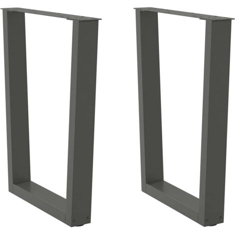 Patas para mesa de comedor en forma de V (2 unidades), antracita, 70 x (72-73,3) cm, acero
