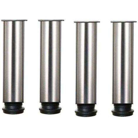 Patas para muebles - Juego de 4 patas de acero inoxidable de altura ajustable para sofás, mesas y armarios - 20 cm - 20 cm