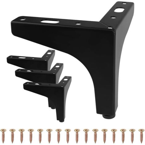 Patas para Muebles, Patas para Sofá, Patas Metálicas para Mesa, Patas para Muebles, con Tornillos Fáciles de Montar, Aptas para Sofás, Muebles de TV, Mesas de Centro, Armarios y Mesitas de Noche, 10 c
