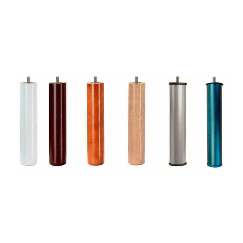 

Patas para somier y tapi 25 cm métrica de rosca 10 | 4 patas metalicas Titanio