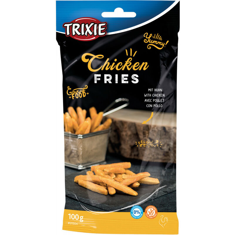 

Patatas fritas de pollo. Para los perros. Peso 100g.