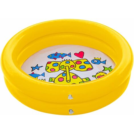 Pataugeoire gonflable pour bébé - Portable - 65 cm - Jaune LO-Ron
