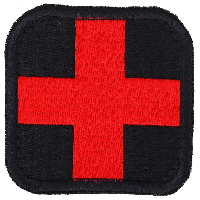 Patch Brodé de Moral Militaire Tactique de Premiers Secours de la Croix-Rouge Medic, pour la Pochette IFAK Rip Away, EMT, EMS, Trauma, Medical,