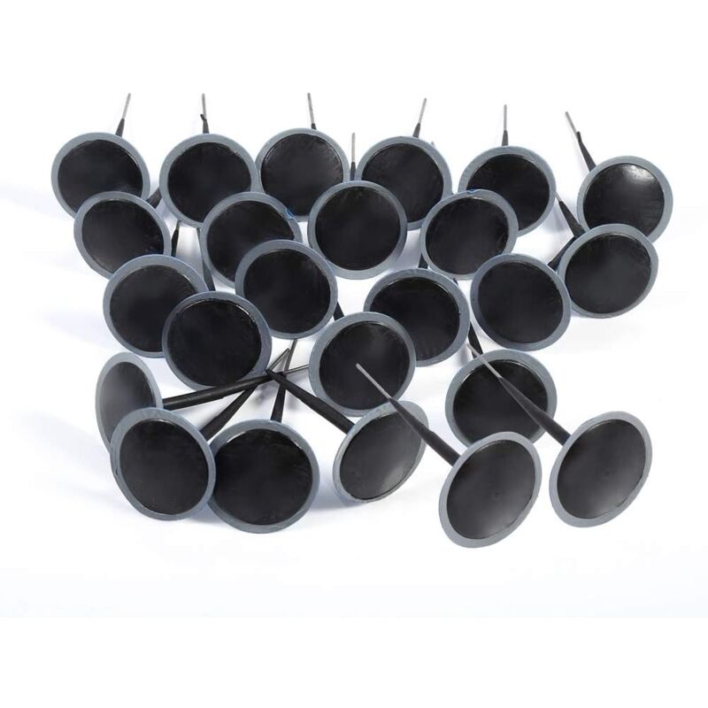 Patch de prise de pneu, réparation de crevaison de pneu sans chambre à air filaire Patch de prise de cham-pignon de 6 mm Patch 24Pcs