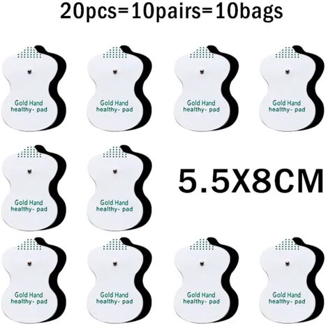 Patch de remplacement d'électrodes TENS/EMS pour physiothérapie et acupuncture, appareil de thérapie numérique, stimulateur musculaire, patch de massage02572-AquaForge