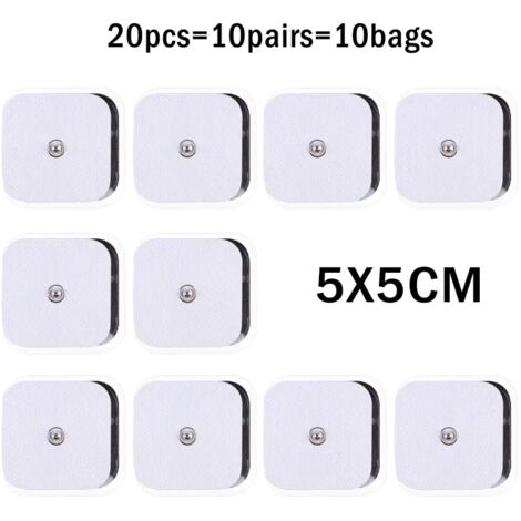 Patch de remplacement d'électrodes TENS/EMS pour physiothérapie et acupuncture, appareil de thérapie numérique, stimulateur musculaire, patch de massage02579-AquaForge