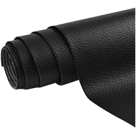 Patch de Réparation en Cuir, 1 Rouleau Auto-Adhésif en Cuir PU Patch de Réparation Kit Premiers Soins pour Canapé de 35 x 137cm Noir