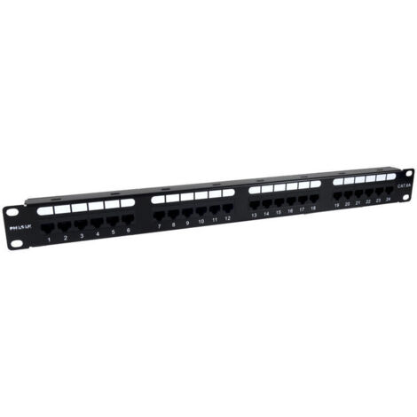 Patch Panel 24 Puertos UTP Categoría 6 Phasak PU 2421