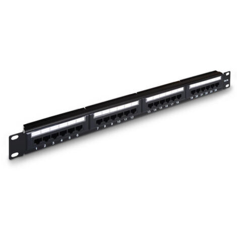 Patch Panel Aisens A141-0307/ 24 Puertos/ Cat.5e/ Altura 1U