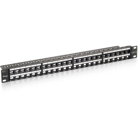 Patch Panel Empty Utp Cat.6 48 Ports Keystone Slim 1u