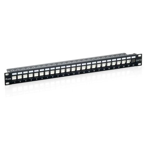 PATCH PANEL VACIO CAT.6  APANTALLADO 24 PUERTOS KEYSTONE 1U