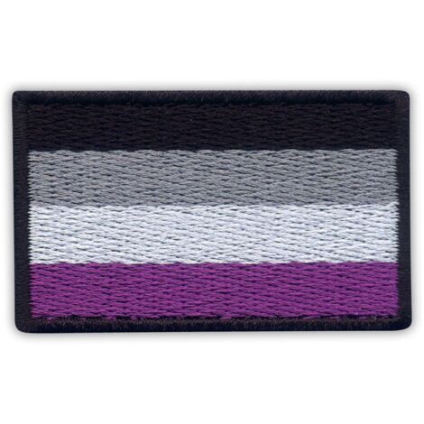 Patchion Asexual Pride Flag – Magnetische Rückseite – Gestickter Aufnäher/Abzeichen/Emblem