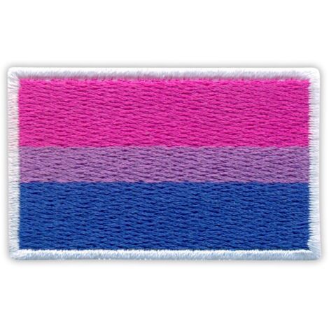 Patchion Bi-Flagge – Bisexuelle Pride-Flagge – Magnetische Rückseite – Gestickter Aufnäher/Abzeichen/Emblem