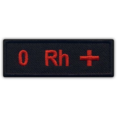 Patchion Blutgruppe 0 Rh + - Aufnäher - Gestickter Aufnäher/Abzeichen/Emblem