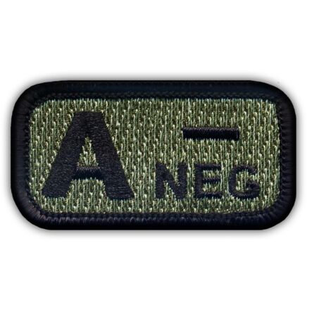 Patchion Blutgruppe A "neg" acu-foliage - Aufnäher - Gestickter Aufnäher/Abzeichen/Emblem