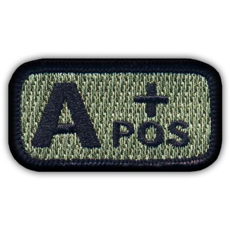 Patchion Blutgruppe A ""pos"" acu-foliage - Aufnäher - Gestickter Aufnäher/Abzeichen/Emblem
