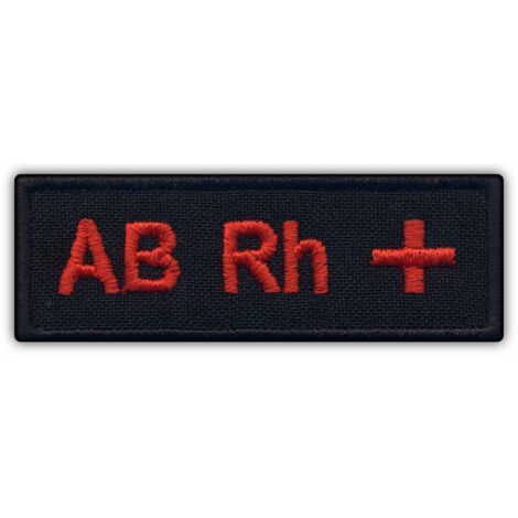 Patchion Blutgruppe AB Rh + - Aufnäher - Gestickter Aufnäher/Abzeichen/Emblem