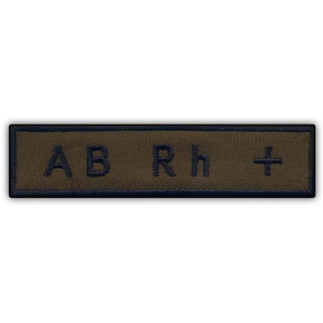 Patchion Blutgruppe AB Rh + – zum Aufbügeln/Heißsiegeln – bestickter Aufnäher/Abzeichen/Emblem