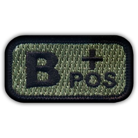 Patchion Blutgruppe B "pos" acu-foliage - Aufnäher - Gestickter Aufnäher/Abzeichen/Emblem