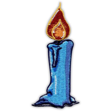 Patchion Chanukka-Kerze – Aufnäher – Gestickter Aufnäher/Abzeichen/Emblem