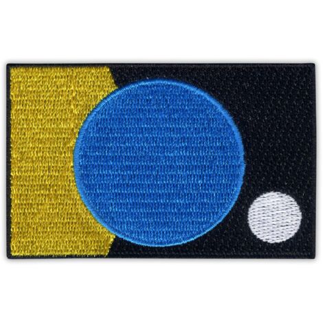 Patchion „Die Flagge der Erde“ von James W. Cadle – einfacher Rand – selbstklebende Rückseite – gestickter Aufnäher/Abzeichen/Emblem